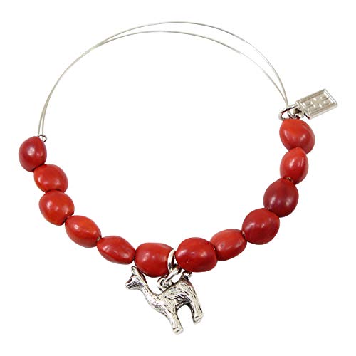 Image of EVELYN BROOKS Adjustable Bangle Bracelet (Multiple Charm Styles) for Women-w /Meaningful Good Luck Seed Beads - Handmade Jewelry | Great Gifts for Teen Girl Gifts & Great Addition to Girls Jewelry