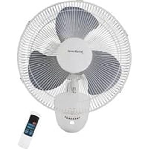 HOMEBASIX FW40-S1 Horizontal Oscillating Wall Mount Fan, White Cover