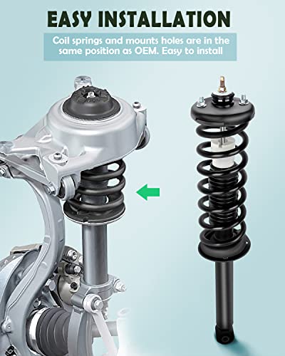 Scitoo Struts, Complete Strut Shock Coil Spring Assembly 171372 Fit For 2004 2005 2006 2007 2008 For Acura Tl,2003 2004 2005 2006 2007 For Honda For Accord (Rear Pair) #TOP4