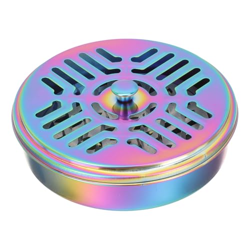 JUMPLAWN 夏季用ステンレス製蚊香盤托 蓋付き 防火設計で屋内外対応 蚊取り線香 保持 ホルダー 灰受け兼用 室内外の蚊対策に適した実用的収