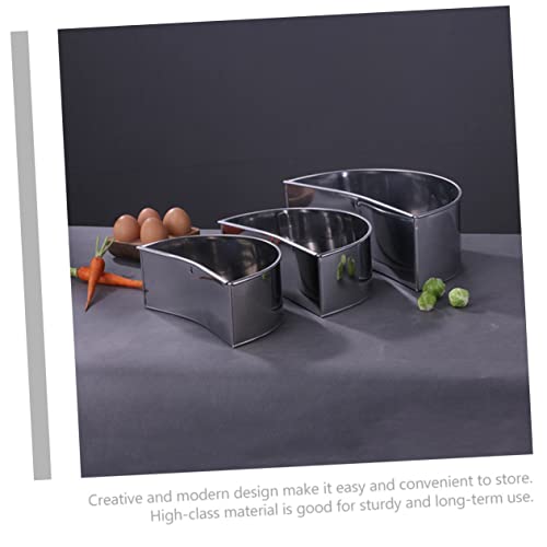 Cabilock cubo de basura rectangular de acero inoxidable miniatura 4