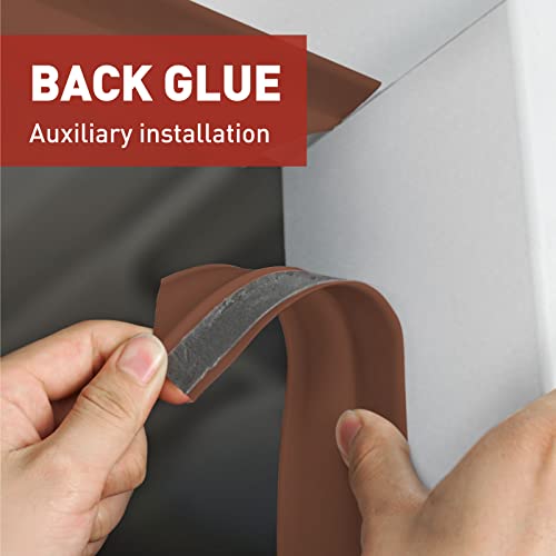 Fosluoc Garage Door Seal Top And Sides Seal Strip Brown 34 Ft Adhesive Backed Rubber Weather Stripping Replacement Weatherproofing Universal Sealing Professional. #TOP4
