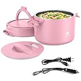 Portable Electric Lunch Box,Food Warmer Cooker,12/24/110V Heated Lunch Box for Car/Truck/Office- Ideal for Men & Women Gifts,100W Mini Portable Food Warmer Heater,Warming Soup & Meal,Smart Keep Warm