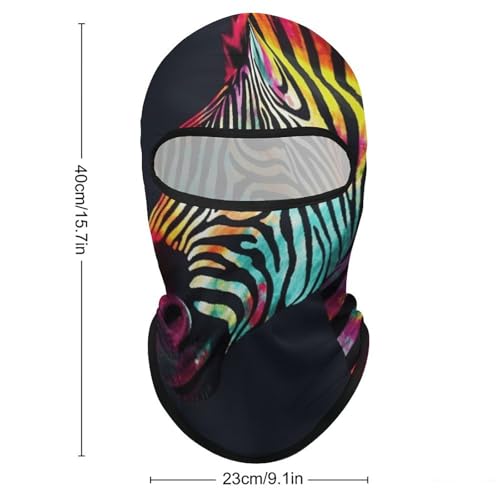Balaclava para Hombres con Diseño de Arcoíris y Zebra, Máscara de Invierno para Ciclismo, Protección Facial Multifuncional para Esquí, Escalada y Deportes miniatura 2