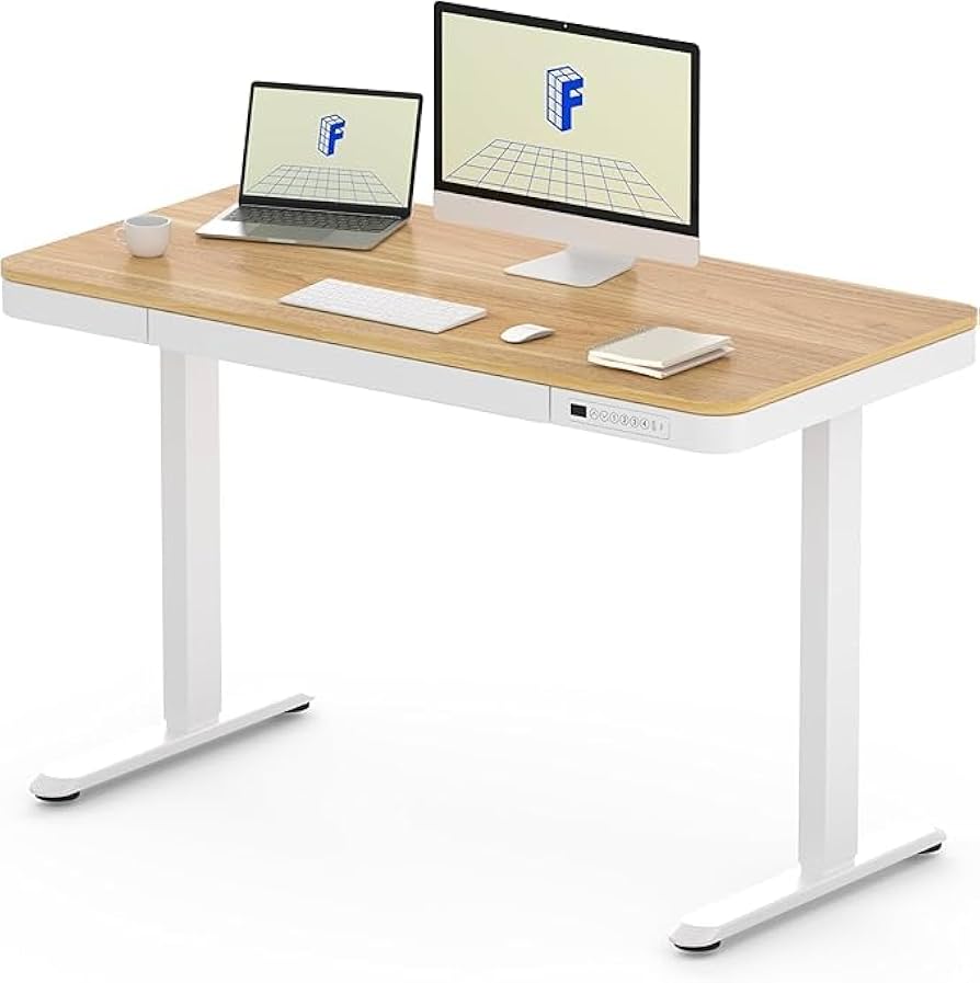 昇降デスク引き出し付き 幅120CM＊奥行60CM スタンディングデスク高さ調節 電動昇降デスク 引き出し付き 幅120cm 奥行60cm 天板角度調節