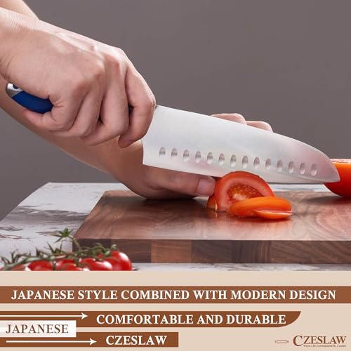 Czeslaw Knife Set, 3 Piece Kitchen Knife Set - Razor Sharp Professional Japanese Chef Knife Set, Forged from High Carbon German Steel,Full Tang Prussia Blue Handle,Cooking Gifts Cooks by Czeslaw - Image 8