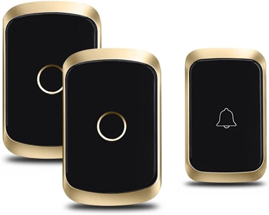 Doorbell Set for Smart Home Long Distance Outdoor 36 Songs LED Flashing Powered by US EU UK AU Plug (D As Shown) (D As Shown)