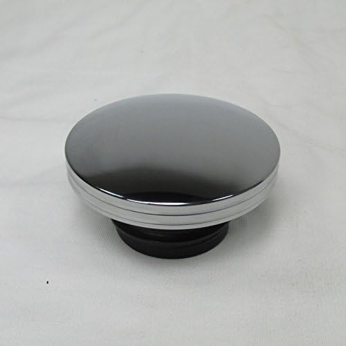 Billet Aluminum Chrome "Domed" Custom Machined Replacement Harley Gas Tank Caps for 1982-Later 2-Piece & Fat-Bob Tanks - SOLD AS A SET - Right Thread Vented & Left Thread Non-Vented - Chopper Bobber