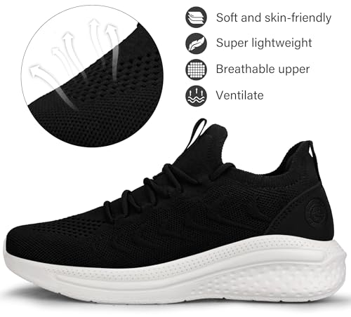 Image of Pujcs Mens Tennis Shoes Slip on Sneakers Ligthtweight Wlking Running Shoes for Work Gym Workout Sports Atheletic