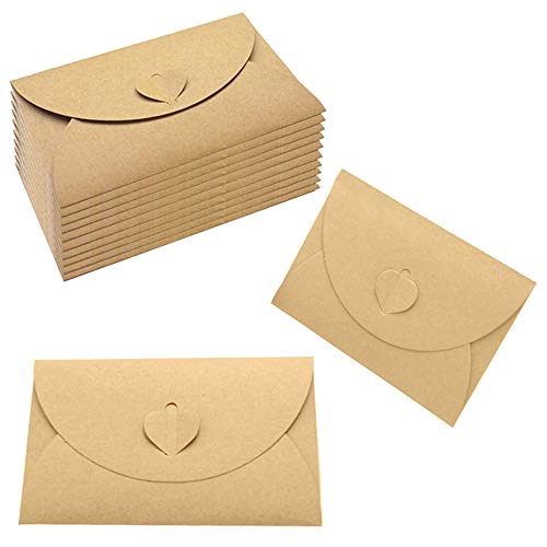 Anyasen Buste a Cuore Buste di Carta Kraft 50
