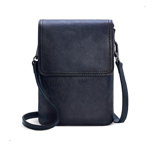 Image of Iswee Rfid Blocking Small Crossbody Bag for Women Travel Classic Style | Genuine Leather，Adjustable Shoulder Strap,Fits 6.9 inch Phone,Anti-Theft Purse,Perfect for Daily Use and Weekend Travel