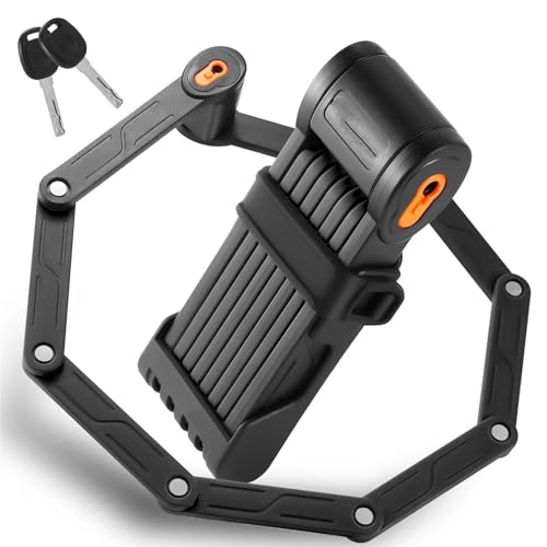 Chaîne électrique pliable bleue pour sécuriser votre vélo de route