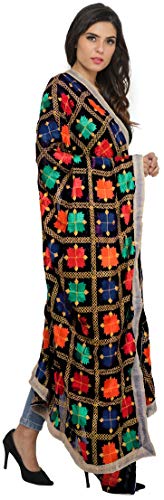 Phulkari Dupatta from Punjab with Embroidery All-Over2