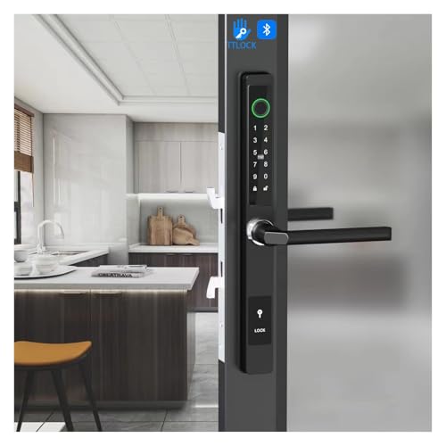 Serrure connectée TTLock avec empreinte et code pour porte en verre - 8
