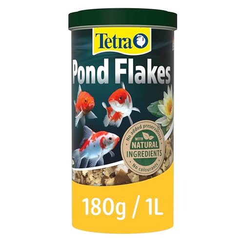 Tetra Pond Flakes Complete Fish Food for Small and Young Pond Fish 1 Litre
