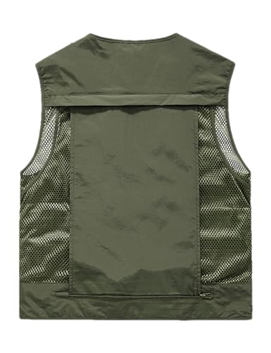 Men's Lightweight Mesh Fishing Vest Utility Outdoor Multi-Pocket Hunting Cargo Vest4
