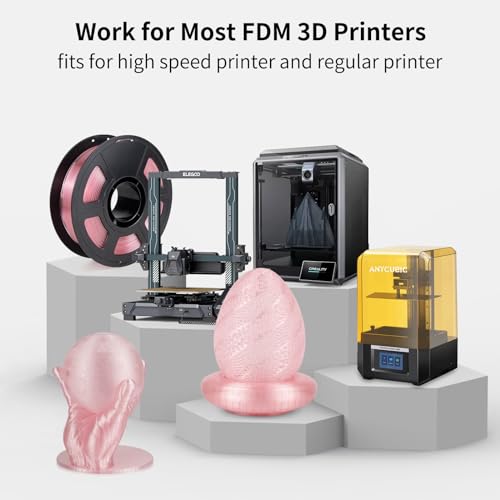 Image of IEMAI Clear PETG Filament 1.75mm Pink 1kg, Glossy Transparent Finish 3D Printer Filament Up to 600mm /s High-Speed Printing for Lampshades, Home Decor & DIY Models