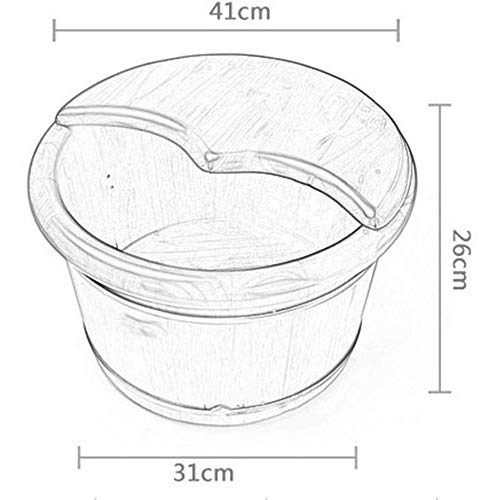 Cubeta de masaje para pies en madera con tapa miniatura 2