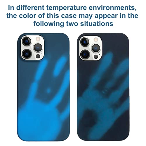 Omio Compatible With Iphone 14 Pro Color Changing Protective Case, Thermal Sensor Case Heat Sensor Induction Fluorescent Temperature Sensing Creative Cover Ultra Thin Anti-Scratch Stylish Cover #TOP2