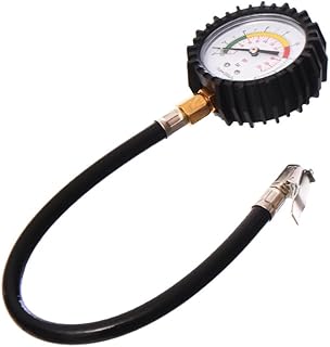Car Wheel Clamp Air Pressure Gauge Heavy Duty Tire Air Pressure Gauge with Flexible Hose (id:8194) - KaberTrade