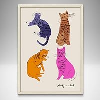 Amazon.co.jp: アンディウォーホル ネコの絵 フレーム付き ポスター