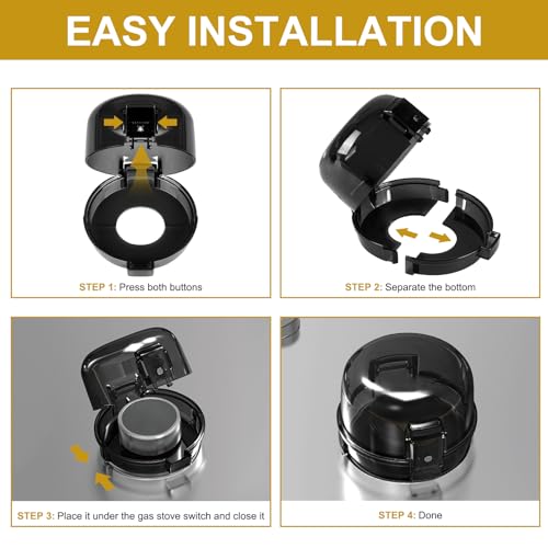 image for Dabormi 5-Pack Stove Knob Covers for Child Safety - Universal Size Gas