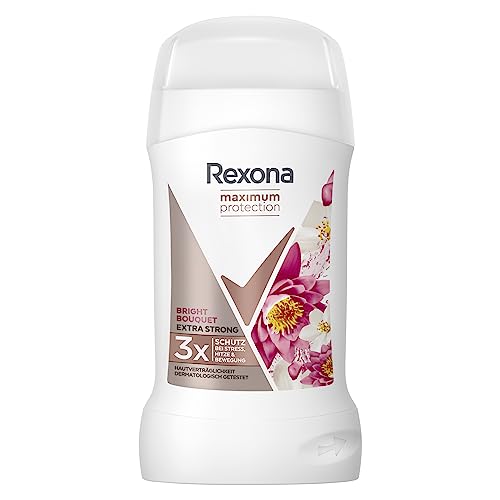 Rexona Anti-Transpirant Deo Stick Bright Bouquet Deodorant mit 3x Schutz gegen starkes Schwitzen und Körpergeruch 40 ml 1 Stück