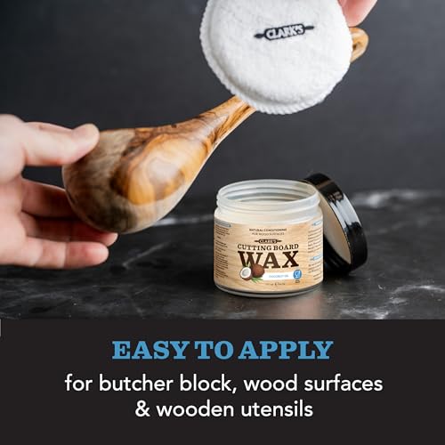 image for CLARK'S Cutting Board Care Kit with Coconut Oil - Includes Butcher Blo
