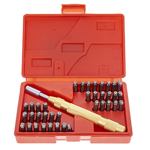 Universal Hobby Number and Letter Stamping Set Automatic Punch Crafts 38 Pieces