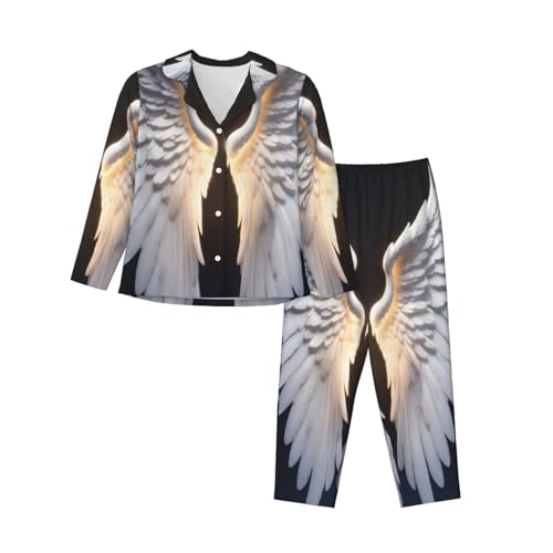 Pyjama ailes d'ange 2 pièces anti-irritation confortable à manches longues