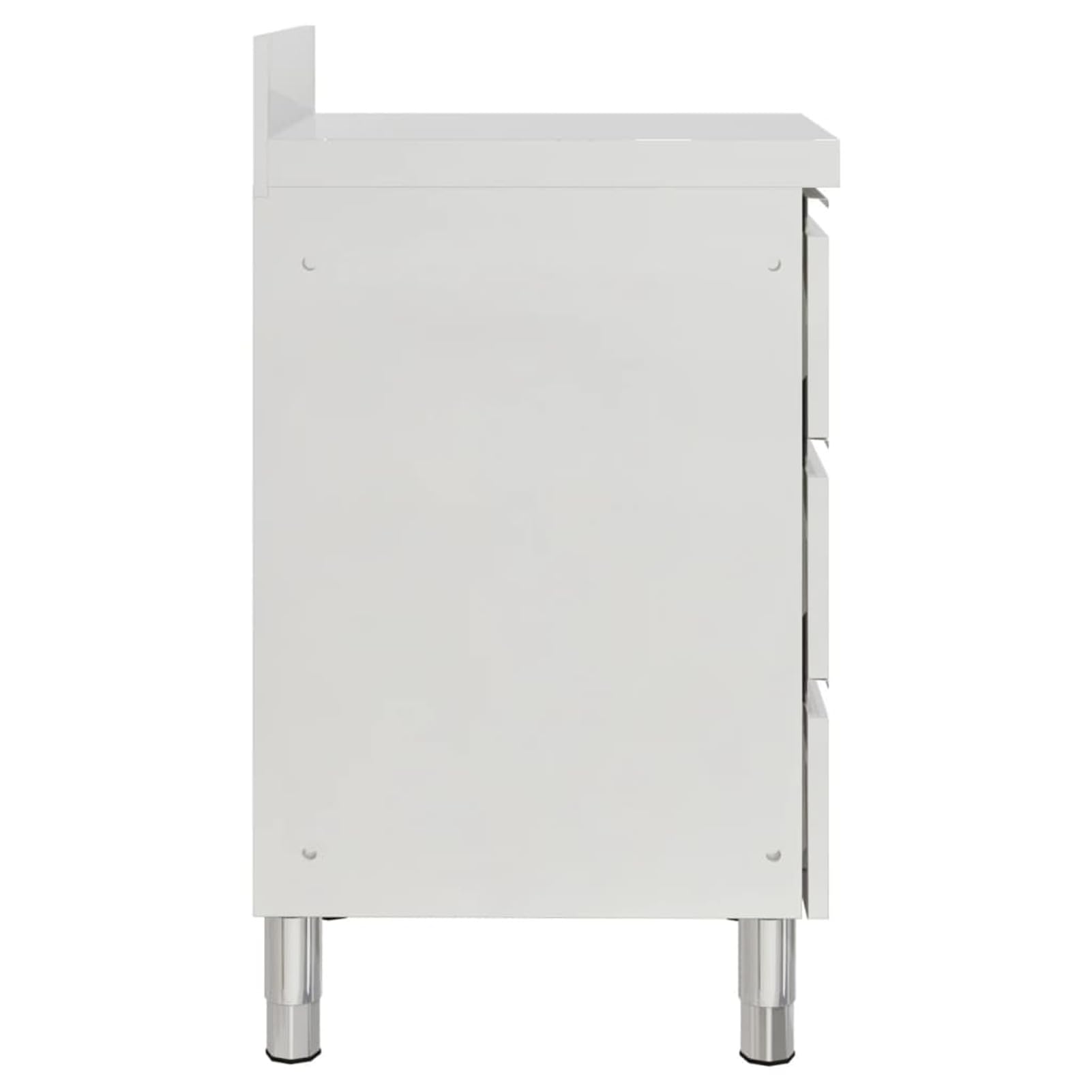 Gastro-Küchenschränke mit 3 Schubladen 2 STK. Edelstahl, Edelstahl Arbeitsschrank, Arbeitstisch, Edelstahl Schrank, Pizzatisch, Grillschrank Outdoor