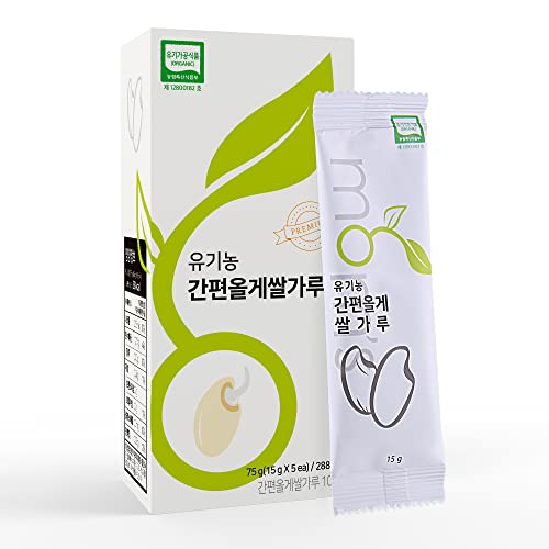 organic baby rice powder - moms Korean Organic Brown Rice Flour for Soup, Porridge 2.65 Ounce(0.53 Ounce * 5 Ea)/Box