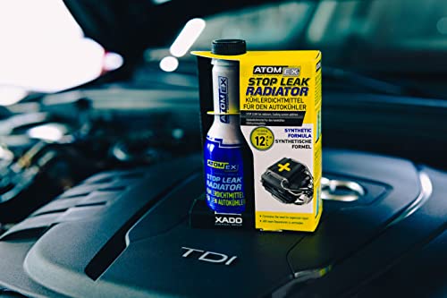 XADO ATOMEX Stop Leak Radiator Coolant Additive - Repair Seal, Restore Radiator Fluid Fix and Prevent Future Leaks (Bottle, 250 ml)