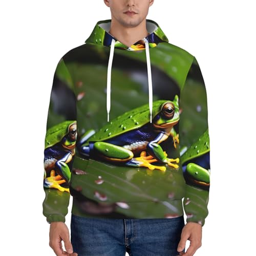 Sweat à capuche grenouilles homme imprimé extensible et respirant - 2