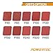 POWERTEC 414232A 1 x 42 Inch Sanding Belts, 320 Grit Aluminum Oxide Belt Sander Sanding Belt for Belt Sander, Belt and Disc Sander, Wood & Paint sanding, Metal Polishing, Knife Sharpening, 10PK
