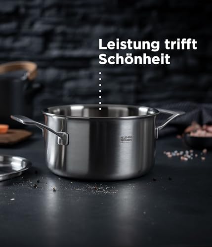 Faitout Kuhn Rikon CULINARY FIVEPLY 20 cm en acier inoxydable premium