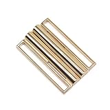 SEMINI Metal clasp Buckles Crafts Decoration Buckles For Women Belt Clip Accessory DIY (Gold, Inner 4cm)