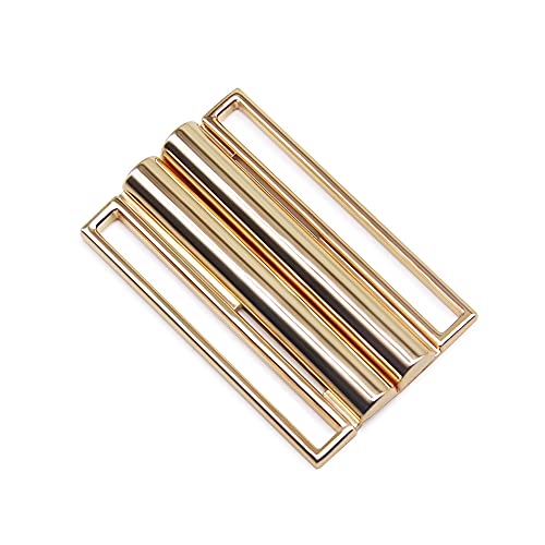 SEMINI Metal clasp Buckles Crafts Decoration Buckles For Women Belt Clip Accessory DIY (Gold, Inner 4cm)
