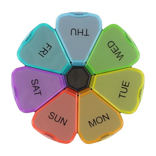 Boîte À Pilules Ronde Multicolore sans Bpa Boîtes À Comprimés de Voyage Faciles À Ouvrir Grands Compartiments, Vitamines Ouvertes Assistées Par Ressort Unique, Médicaments et Huile de Foie de Morue Boîte À Pilules Ronde Multicolore sans Bpa Boîtes À Comprimés de Voyage Faciles À Ouvrir Grands Compartiments, Vitamines Ouvertes Assistées Par Ressort Unique, Médicaments et Huile de Foie de Morue