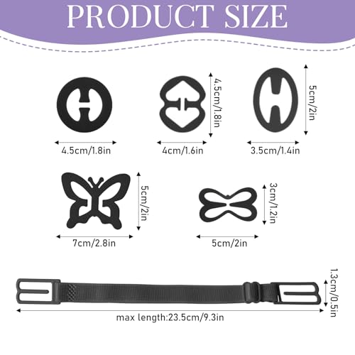 24pcs Bra Strap Clips Bra Strap Holders for Slipping Anti-Slip Bra Clips to Make Racerback Keep Women's Bra Straps In Place Bra Strap Extender Bra Hooks for Racerback Conceal Straps Cleavage Control2