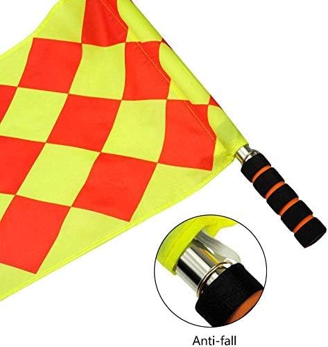 Football Soccer Linesman Referee Flags,Metal Pole Foam Handle with Carrying Tote (Soccer Referee Flags) - Image 6