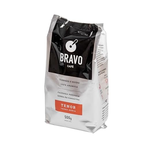 Café Tenor Torrado e Moído, Bravo Café, Frutas Vermelhas, 500g, Pacote de 1