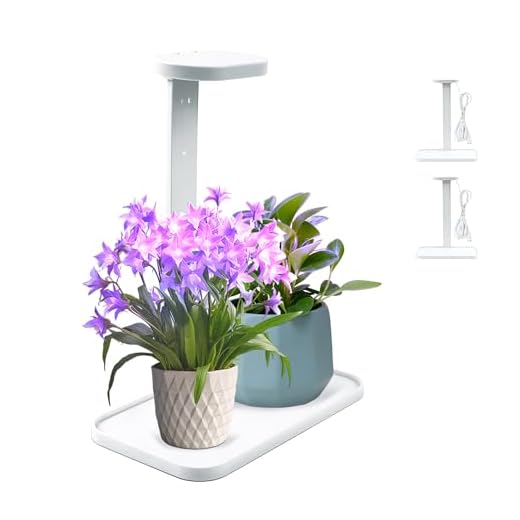 Small Grow Lights for Indoor Plants with Red Blue Spectrum, USB Powered Indoor Gardening Lamp for House Plants, Compact Grow Light for Seedlings, Herbs, Succulents (2 Pack)