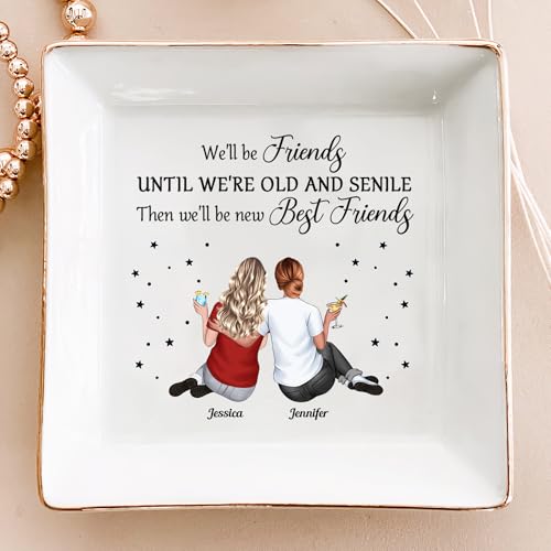 Macorner Personalized Friend Jewelry Dish - Friendship and Birthday Gifts