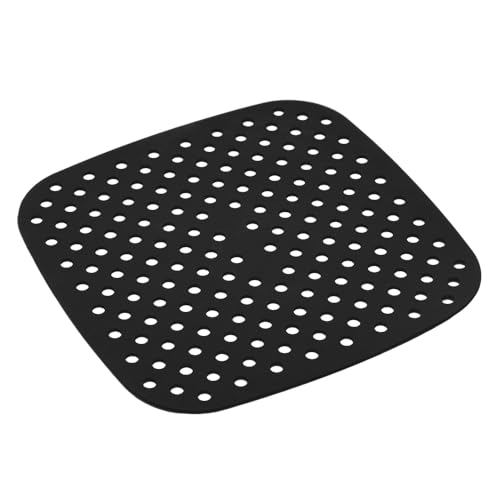 Tapete Protetor de Silicone para Air Fryer Quadrado Preto 18,5cm ...