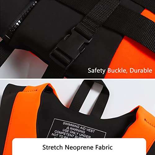 Colete salva-vidas adulto, colete salva-vidas de verão ajustável neoprene flutuabilidade ajuda nadar
