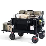 TIMBER RIDGE Bollerwagen Faltbar 400L Extra Lang mit Heckklappe und Bremsen