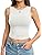 Womens Ribbed Crop Tank Tops High Neck Sleeveless Slim Fit Shirts Summer Casual Y2k Going Out Clothes 2026