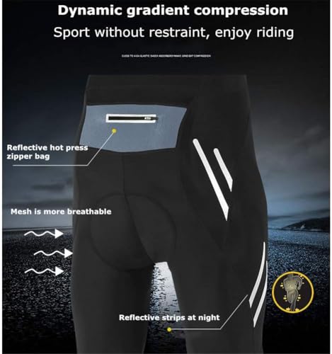 Legging de cyclisme pour homme coussinet éponge haute élasticité - 3