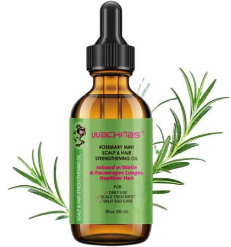 Rosemary Oil For Hair Growth Organic Rosemary Mint Scalp & Hair Oil Infused W/Biotin & Encourges Growth Scalp Treatment Split End Care Rosemarry Strengthening Hair Oil for Hair Fall and Regrowth